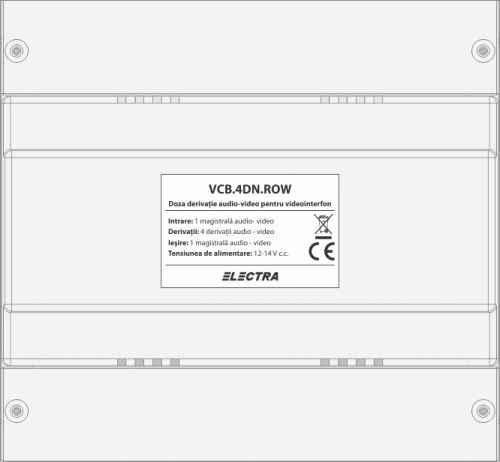 Doza derivatie VIDEO, 4 interioare VCB.4DN.ROW