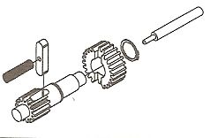 Roata dintata + ax  actuator ARM Telcoma RGRP00