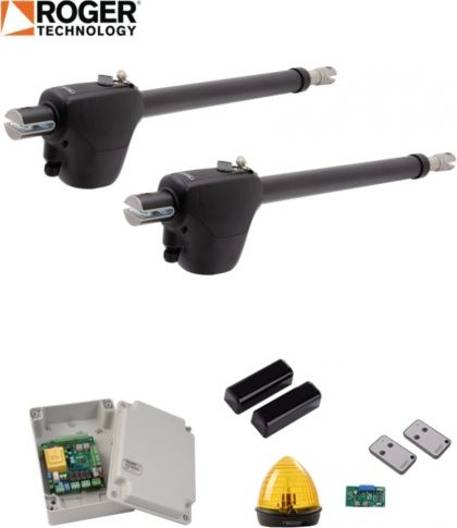 Kit automatizare poarta batanta, Roger Technology KitMONOS4, 3m/canat