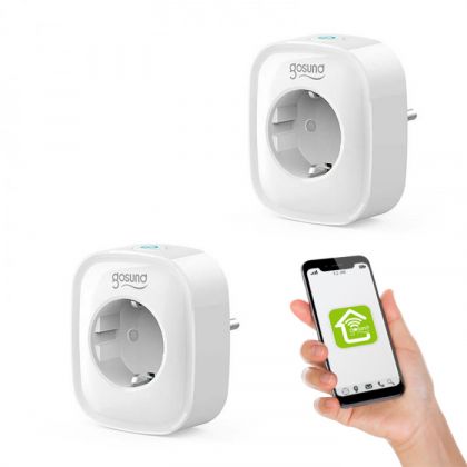 Set 2 prize inteligente WiFi Gosund SP1, 16A, Monitorizare consum energie, Smart Life, Tuya