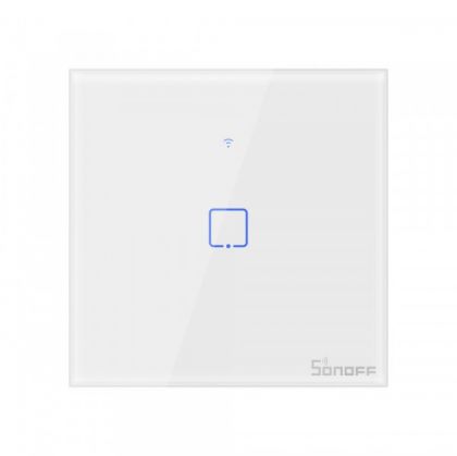 Intrerupator Smart cu Touch Wifi + RF 433 Sonoff T1 EU TX, 1 canal