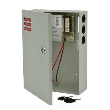 Sursa de alimentare 12V, 5A, back-up in cabinet metalic-SDC-12-5B