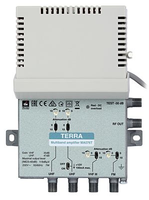 Amplificator FM/TV: TERRA MA-076T FM-VHF-2xUHF