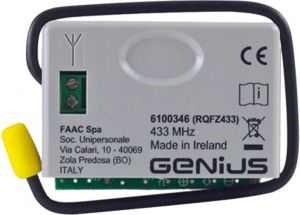 Receptor radio GENIUS RQFZ pe 433 MHz, pentru automatizare de poarta