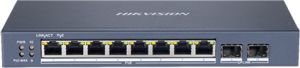 Switch 8 porturi Gigabit PoE, 2 port SFP uplink, SMART Management  DS-3E1510P-SI