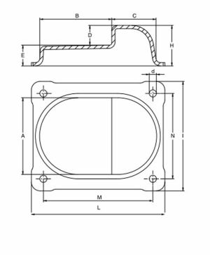 Opritor oval aplicat pt. porti batante FAC 145F