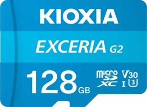 Card microSD Kioxia pentru CCTV cu capacitate memorie 128GB Ultra HD 4K LMEX2L128GG2