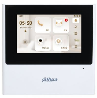 Post Videointerfon IP Wireless interior bloc-vilă Dahua VTH2611L-WP